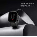 Amazfit Zepp E Stylish Smart Watch Square Version, Health and Fitness Tacker with Heart Rate, SpO2 and REM Sleep Monitoring, Stainless Steel Body with Genuine Leather Band (Polar Night Black)